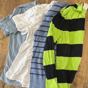 abercrombie kids Neon Green & Black Striped Short Sleeve Tee